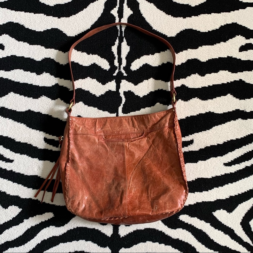 HOBO International Leather Boho Slouchy Shoulder Bag